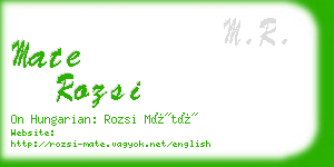 mate rozsi business card